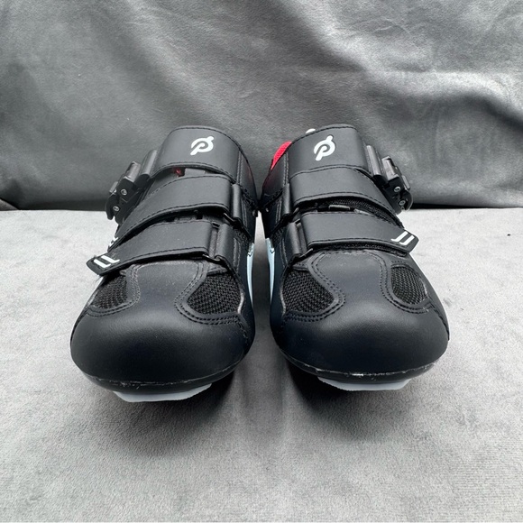 Peloton Original Cycling Shoes Women’s US 7 (EU 38) Black Red Triple Strap - Picture 9 of 16